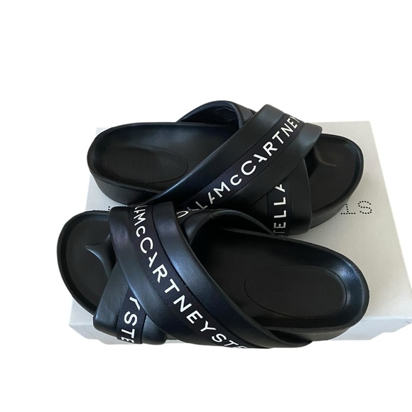 Stella McCartney Logo Platform Slides – Black – Size 38 (US 8) - Picture 5 of 8